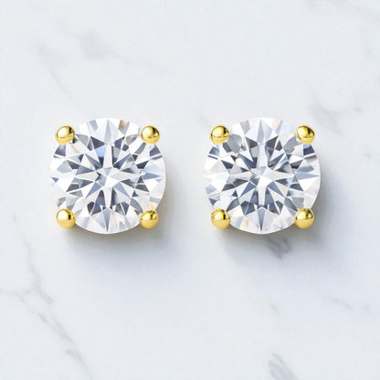 4ct TDW Round Brilliant Moissanite Studs